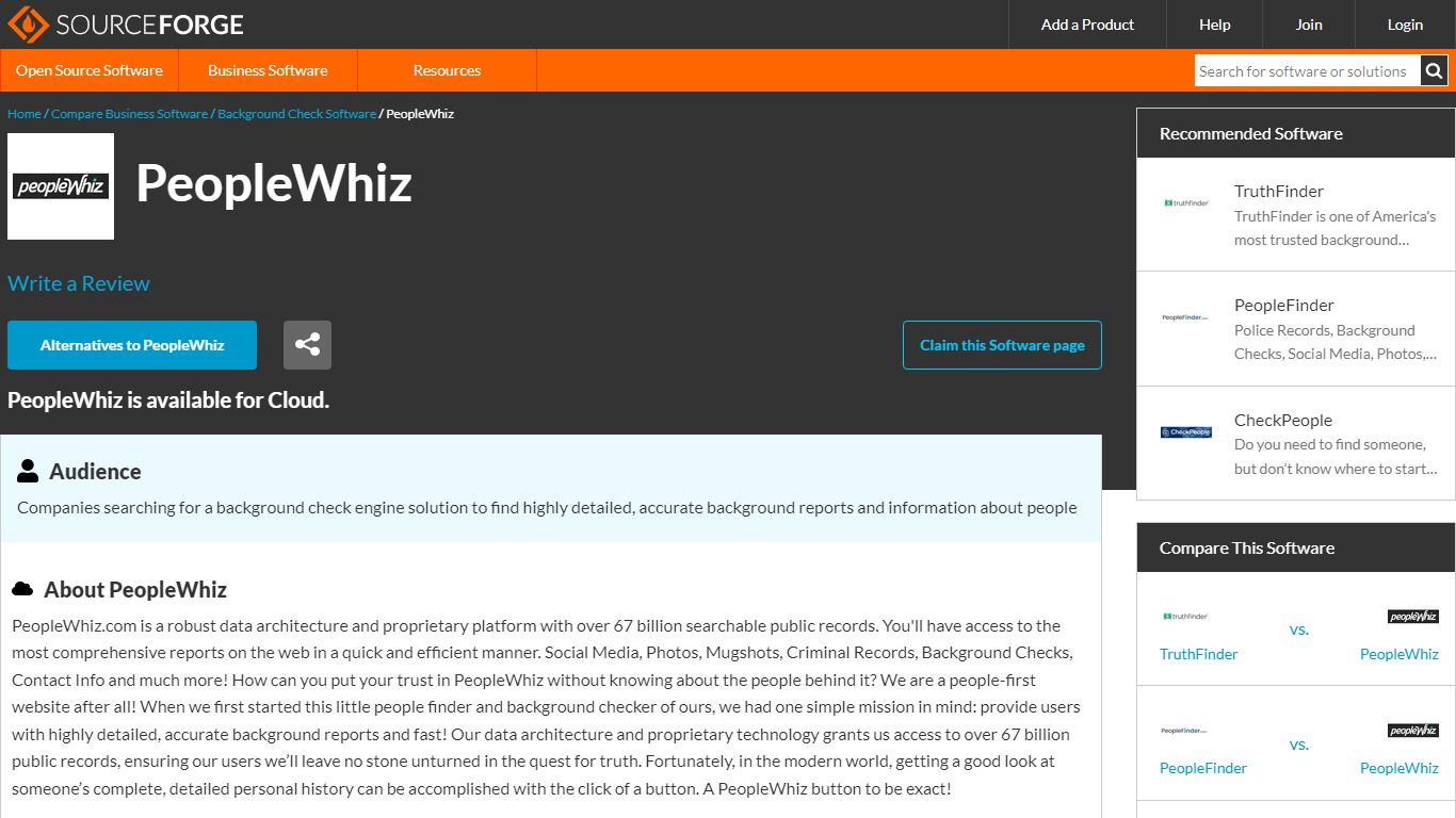 PeopleWhiz Reviews and Pricing 2022 - sourceforge.net